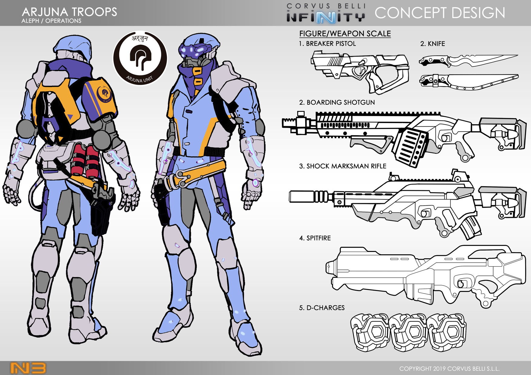 Alternative color scheme for Infinity troops - Aleph