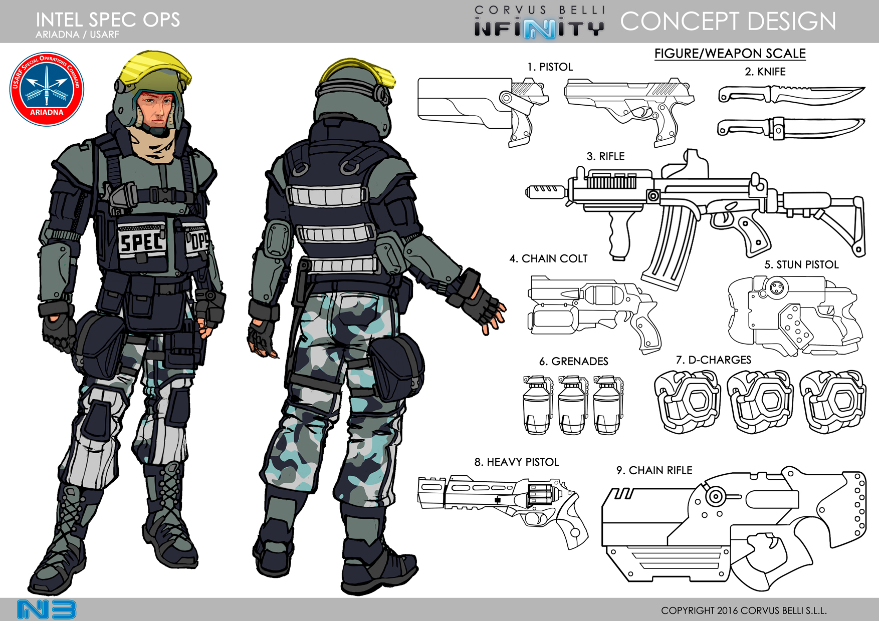Alternative color scheme for Infinity troops - Ariadna