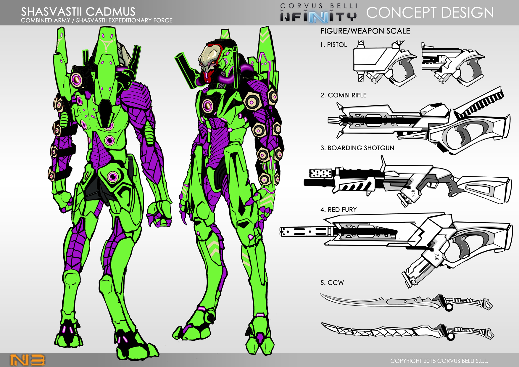 Alternative color scheme for Infinity troops - Combined Army